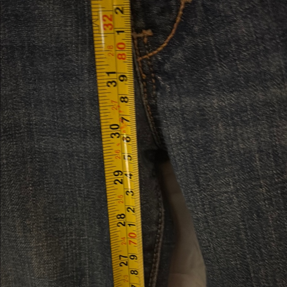 Abercrombie & Fitch Blue Flare Wide Leg Jeans - Picture 4 of 7